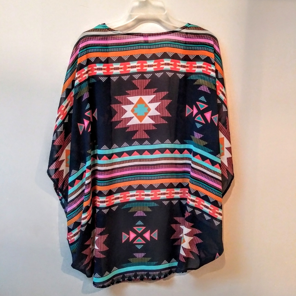 Xhilaration Aztec Open Front Kimono